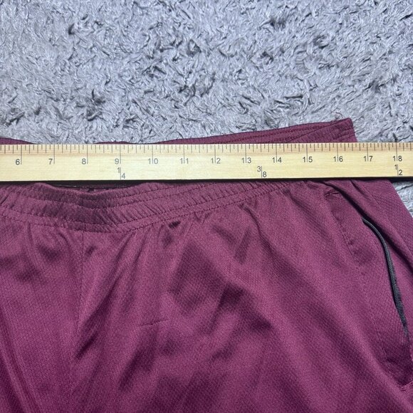 Real Essentials Shorts Mens XL Red Burgundy 6'' Inseam Drawstring Pockets Casual - Picture 9 of 13